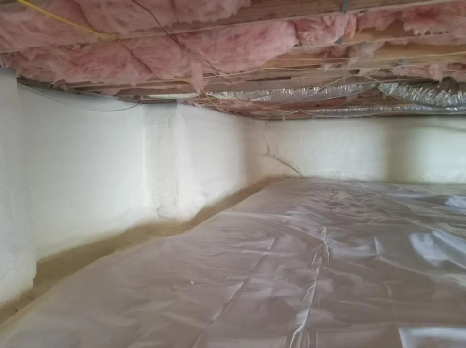Crawl space encapsulation with closed-cell spray foam for Roof Leak Repair in El Cerrito